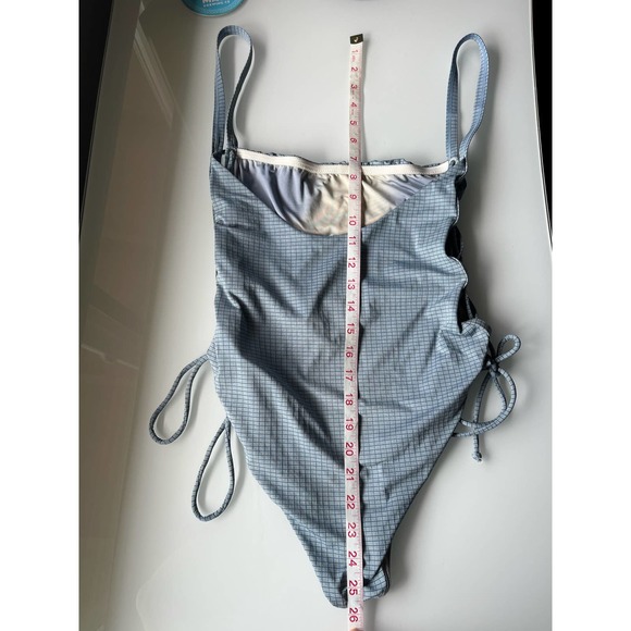 RVCA• BEAU GRID LACE-UP ONE PIECE SWIMSUIT - Picture 11 of 14